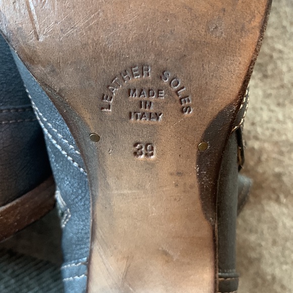 Vintage spats style ankle booties, made in Italy 8/39 - Picture 4 of 11